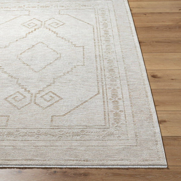 Livabliss Emory Traditional Fringe Area Rug Turkish Woven Polyester for Living Dining Bedroom Ivory, Cream 7'10" x 10' EMO2309-71010
