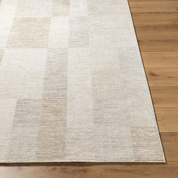 Livabliss Emory Machine Woven Polyester Accent Rug with Fringe Detail for Small Seating Areas Ivory, Cream 9'4" x 13'1" EMO2310-94131