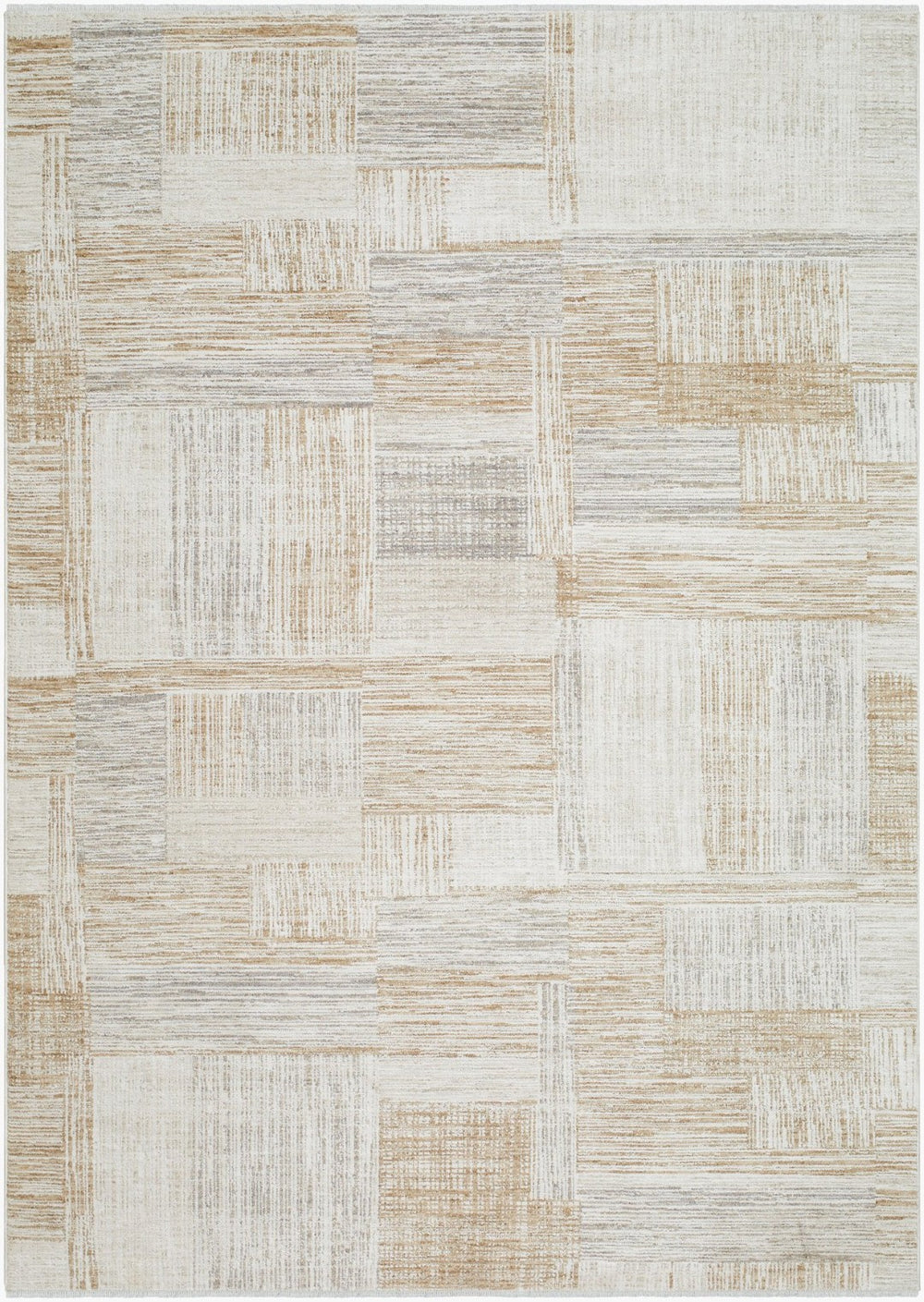 Livabliss Emory Machine Woven Polyester Area Rug with Fringe for Living and Dining Rooms Tan, Ivory 9'4" x 13'1" EMO2311-94131
