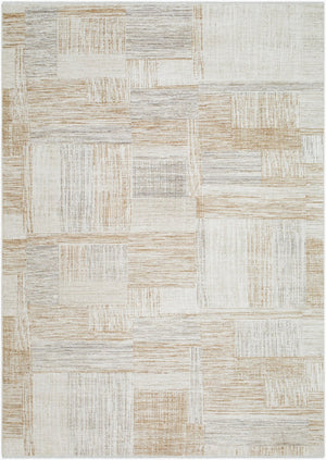 Livabliss Emory Machine Woven Polyester Area Rug with Fringe for Living and Dining Rooms Tan, Ivory 9'4" x 13'1" EMO2311-94131