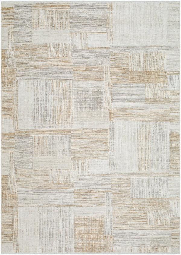 Livabliss Emory Machine Woven Polyester Area Rug with Fringe for Living and Dining Rooms Tan, Ivory 9'4" x 13'1" EMO2311-94131