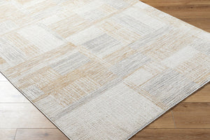 Livabliss Emory Machine Woven Polyester Area Rug with Fringe for Living and Dining Rooms Tan, Ivory 9'4" x 13'1" EMO2311-94131