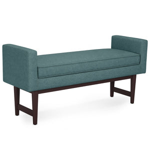 English Elm Scott - Versatile Smoky Teal Ottoman Bench For Entryway, Living Room, Or Bedroom Seating Solution B136P159257-GIGA