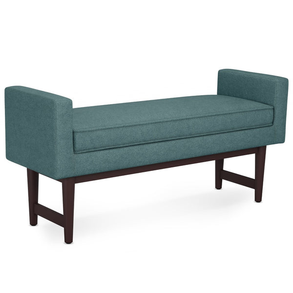 English Elm Scott - Versatile Smoky Teal Ottoman Bench For Entryway, Living Room, Or Bedroom Seating Solution B136P159257-GIGA
