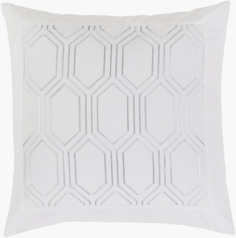 Surya Empire Emr-3000 Stylish Sham - Revitalize Your Decor With Premium Cotton From India, 30-day Warranty! White Cotton,Cotton Emr3000-es