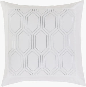 Surya Empire Emr-3000 Stylish Sham - Revitalize Your Decor With Premium Cotton From India, 30-day Warranty! White Cotton,Cotton Emr3000-es