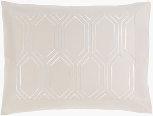 Surya Empire Emr-3000 Stylish Sham - Revitalize Your Decor With Premium Cotton From India, 30-day Warranty! Taupe Cotton,Cotton Emr3002-s