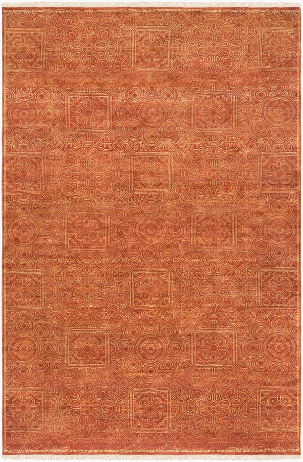Surya Empress Handmade Rug 2' X 3' - Luxurious Wool, Hand-knotted, Imported From India For Timeless Elegance Brown Wool Ems7007-23