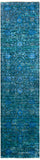 Empress EMS-7008 2'6" x 10' Runner Handmade Rug EMS7008-2610  Teal, Dark Blue, Blue, Light Blue Surya