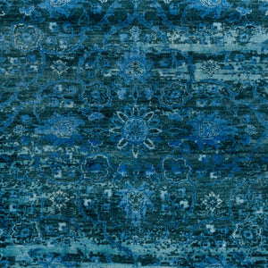Empress EMS-7008 8' x 8' Round Handmade Rug EMS7008-8RD  Teal, Dark Blue, Blue, Light Blue Surya
