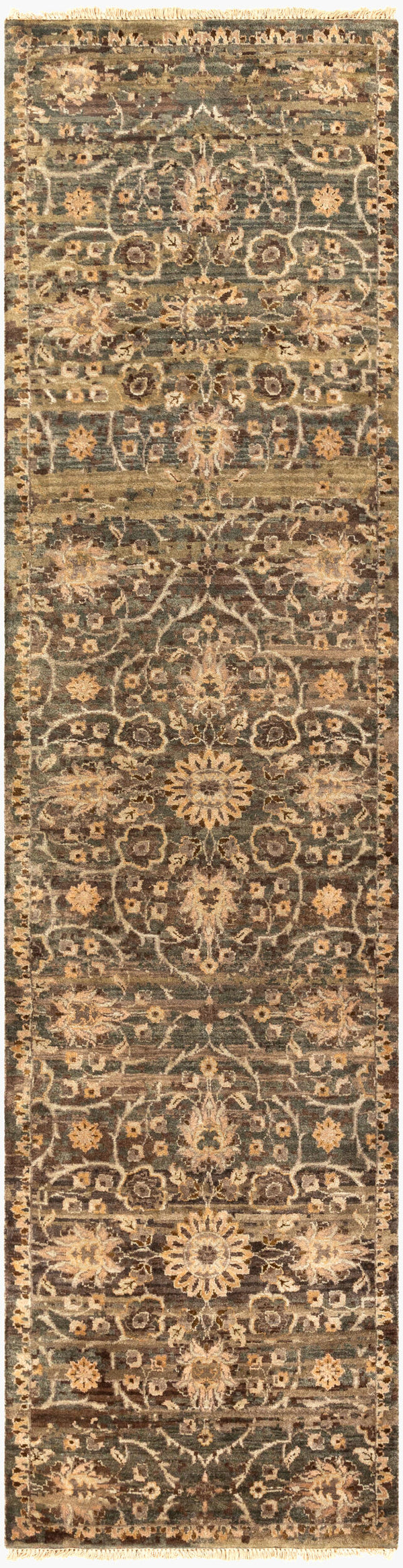 Surya Empress Handmade Rug 2' X 3' - Luxurious Wool, Hand-knotted, Imported From India For Timeless Elegance Charcoal Wool Ems7010-2610