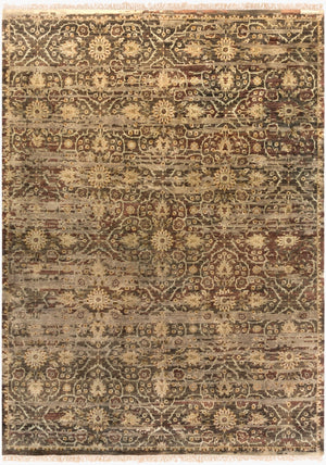 Surya Empress Handmade Rug 2' X 3' - Luxurious Wool, Hand-knotted, Imported From India For Timeless Elegance Charcoal Wool Ems7010-811