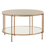 Annika Champagne Gold Finish Coffee Table