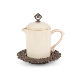 Acanthus Stoneware Lidded Sauce Jar EAW95170 Park Hill