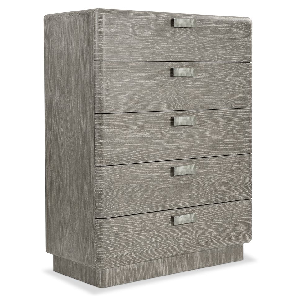 Bernhardt Monolith Tall Drawer Chest - Modern Rustic Design With Soft-close Drawers & Stylish Graphite Hardware Brown Wood 343143