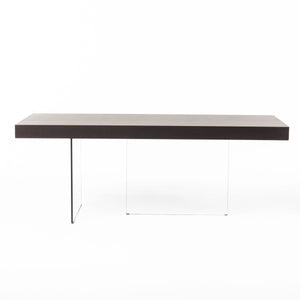 VIG Furniture Modrest Encino - Modern Timber Chocolate & Glass Dining Table VGCNCP1712D-200100-V36DX-P2