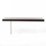 VIG Furniture Modrest Encino - Modern Timber Chocolate & Glass Dining Table VGCNCP1712D-200100-V36DX-P2