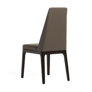 VIG Furniture Modrest Encino - Modern Taupe & Timber Chocolate Dining Chair (Set of 2) VGCNCPMK127-V36DX/DP20-FP
