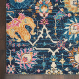 Nourison Passion PSN01 Machine Made Power-loomed No Border Indoor Only Bohemian Transitional Rug Navy, Navy and Blue 100% Polypropylene 99446477408