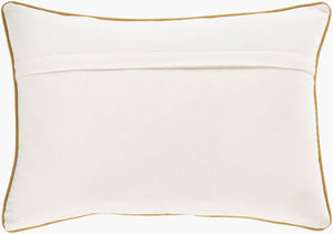 Surya Envie 14"L X 20"W Stylish Cotton Lumbar Pillow - Soft, Comfortable, And Perfect For Any Room Decor! Metallic Gold Cotton,Cotton Ene002-1420d
