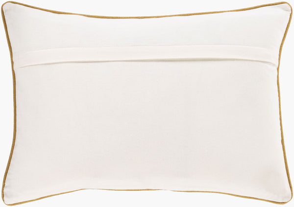 Surya Envie 14"L X 20"W Stylish Cotton Lumbar Pillow - Soft, Comfortable, And Perfect For Any Room Decor! Metallic Gold Cotton,Cotton Ene002-1420d