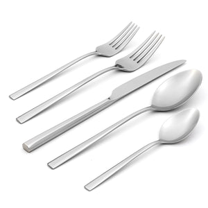 Lenox Oneida Karlek 20 Piece Everyday Flatware Set, Service for 4 Metallic, STAINLESS METAL B1044020AL21
