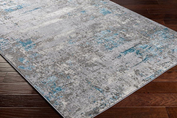 Livabliss Enfield Machine Woven Polypropylene Area Rug Modern Graphic Low Pile for High Traffic Rooms Teal, Pale Blue 5'3" x 7' ENF2311-537