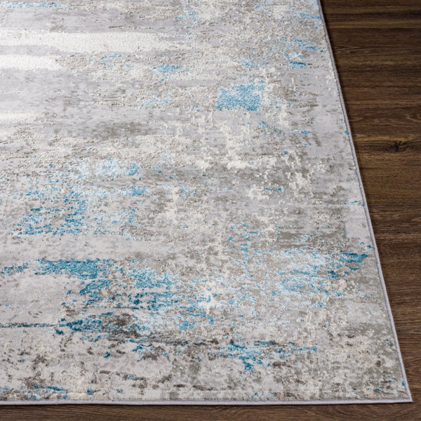 Livabliss Enfield Machine Woven Polypropylene Area Rug Modern Graphic Low Pile for High Traffic Rooms Teal, Pale Blue 5'3" x 7' ENF2311-537