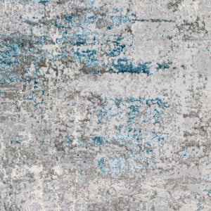Livabliss Enfield Machine Woven Polypropylene Area Rug Modern Graphic Low Pile for High Traffic Rooms Teal, Pale Blue 5'3" x 7' ENF2311-537