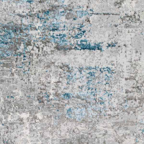 Livabliss Enfield Machine Woven Polypropylene Area Rug Modern Graphic Low Pile for High Traffic Rooms Teal, Pale Blue 5'3" x 7' ENF2311-537
