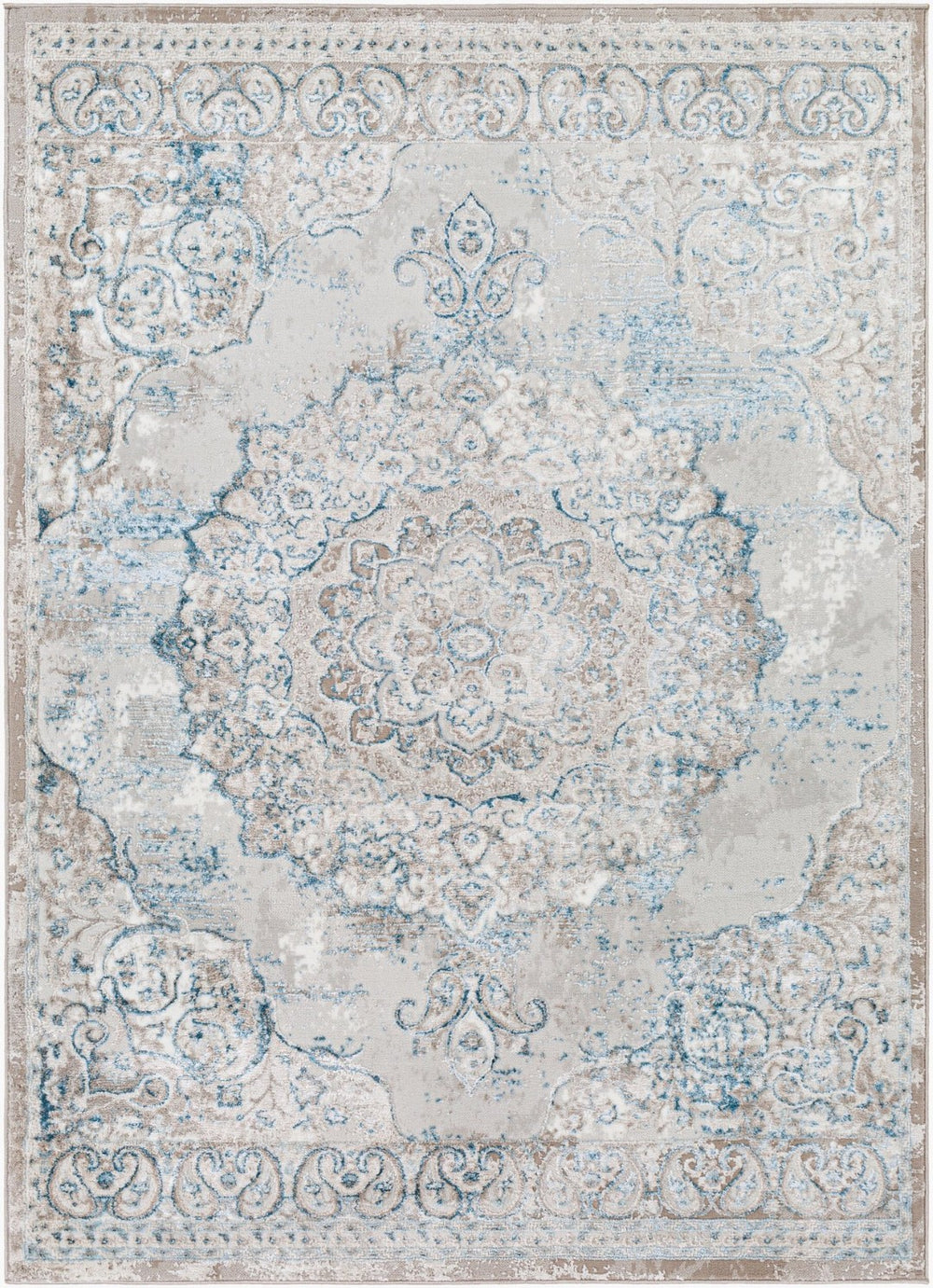 Livabliss Enfield Medallion Area Rug Machine Woven Polypropylene Blend for Living Rooms ENF2325-537