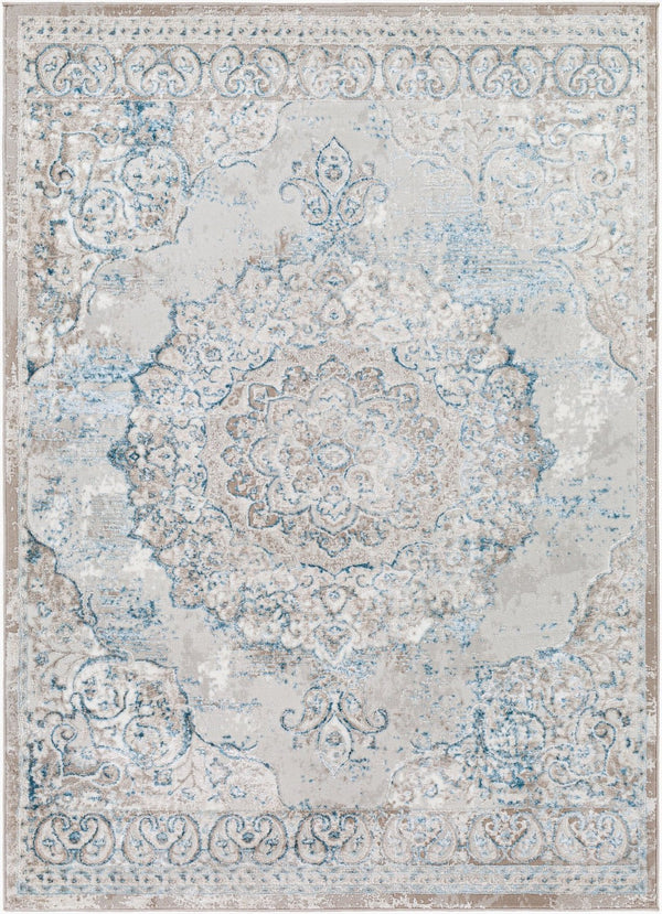 Livabliss Enfield Medallion Area Rug Machine Woven Polypropylene Blend for Living Rooms ENF2325-537