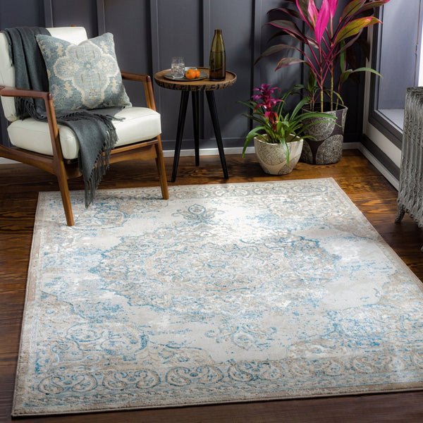 Livabliss Enfield Medallion Area Rug Machine Woven Polypropylene Blend for Living Rooms ENF2325-537