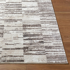 Livabliss Enfield Art Deco Geometric Machine Woven Polyester Rug for Living and Dining Rooms Ivory, Light Br 7'10" x 10' ENF2326-71010