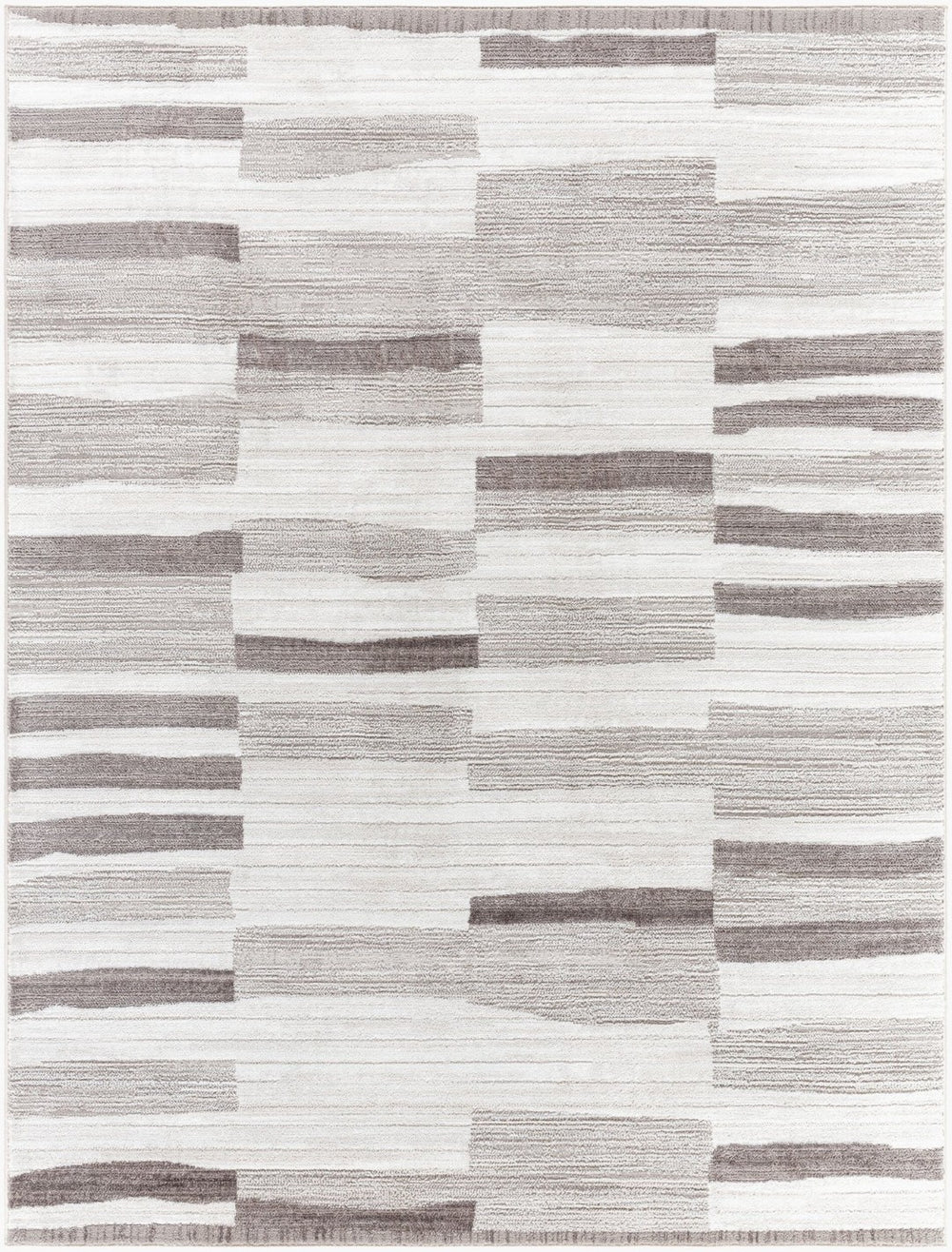 Livabliss Enfield Art Deco Geometric Area Rug Turkish Machine Woven Medium Pile Living Room Ivory, Taupe 5'3" x 7' ENF2327-537