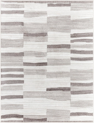 Livabliss Enfield Art Deco Geometric Area Rug Turkish Machine Woven Medium Pile Living Room Ivory, Taupe 5'3" x 7' ENF2327-537