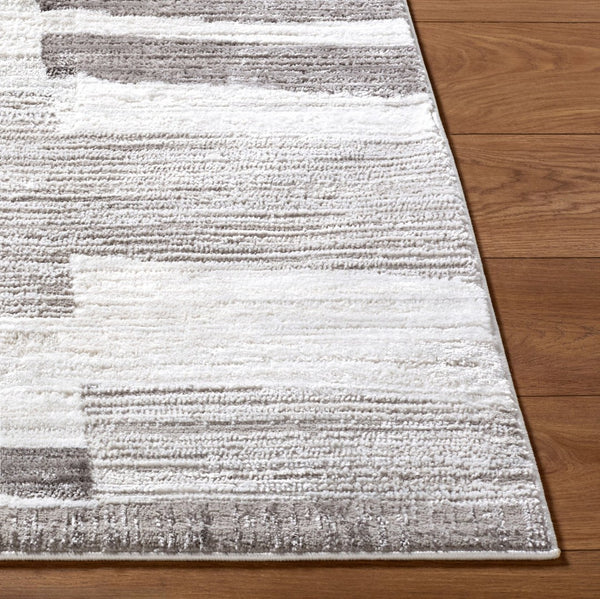 Livabliss Enfield Art Deco Geometric Area Rug Turkish Machine Woven Medium Pile Living Room Ivory, Taupe 5'3" x 7' ENF2327-537