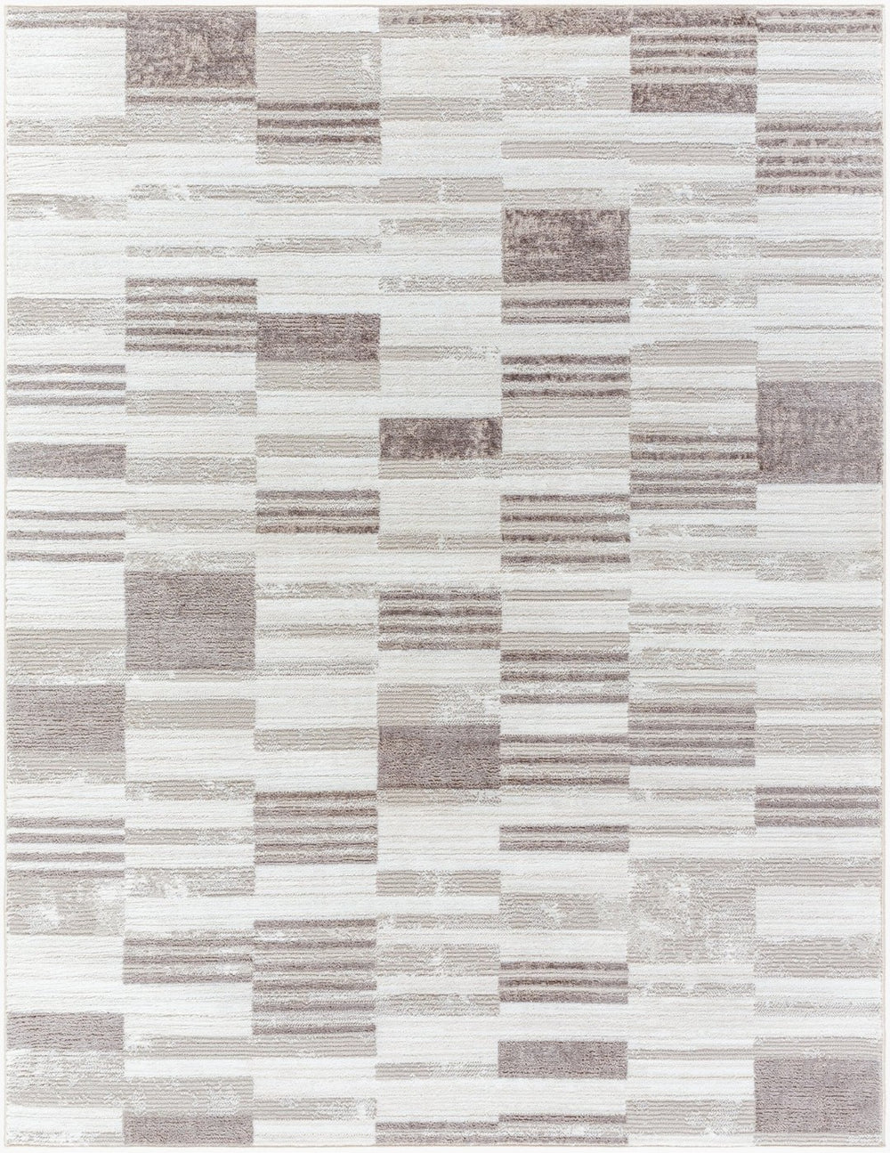 Livabliss Enfield Art Deco Geometric Machine Woven Polyester Rug for Living and Dining Rooms Ivory, Medium G 5'3" x 7' ENF2330-537