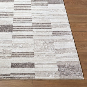 Livabliss Enfield Art Deco Geometric Machine Woven Polyester Rug for Living and Dining Rooms Ivory, Medium G 5'3" x 7' ENF2330-537