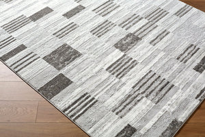 Livabliss Enfield Art Deco Geometric Polyester Area Rug for Living Room or Home Office Use Ivory, Light Gr 5'3" x 7' ENF2331-537