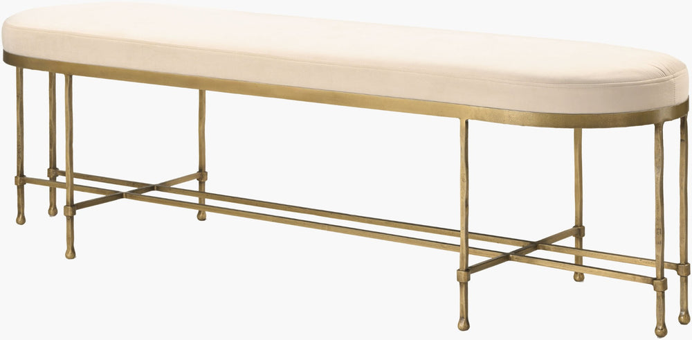 Surya Engel Handcrafted Wood Entryway Bench with Traditional Joinery for Bedroom or Hallway ENGL003-196017