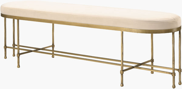 Surya Engel Handcrafted Wood Entryway Bench with Traditional Joinery for Bedroom or Hallway ENGL003-196017