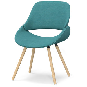 English Elm Malden Mid-Century Bentwood Dining Chair In Turquoise Blue - Stylish Comfort For Any Space! B136P158896