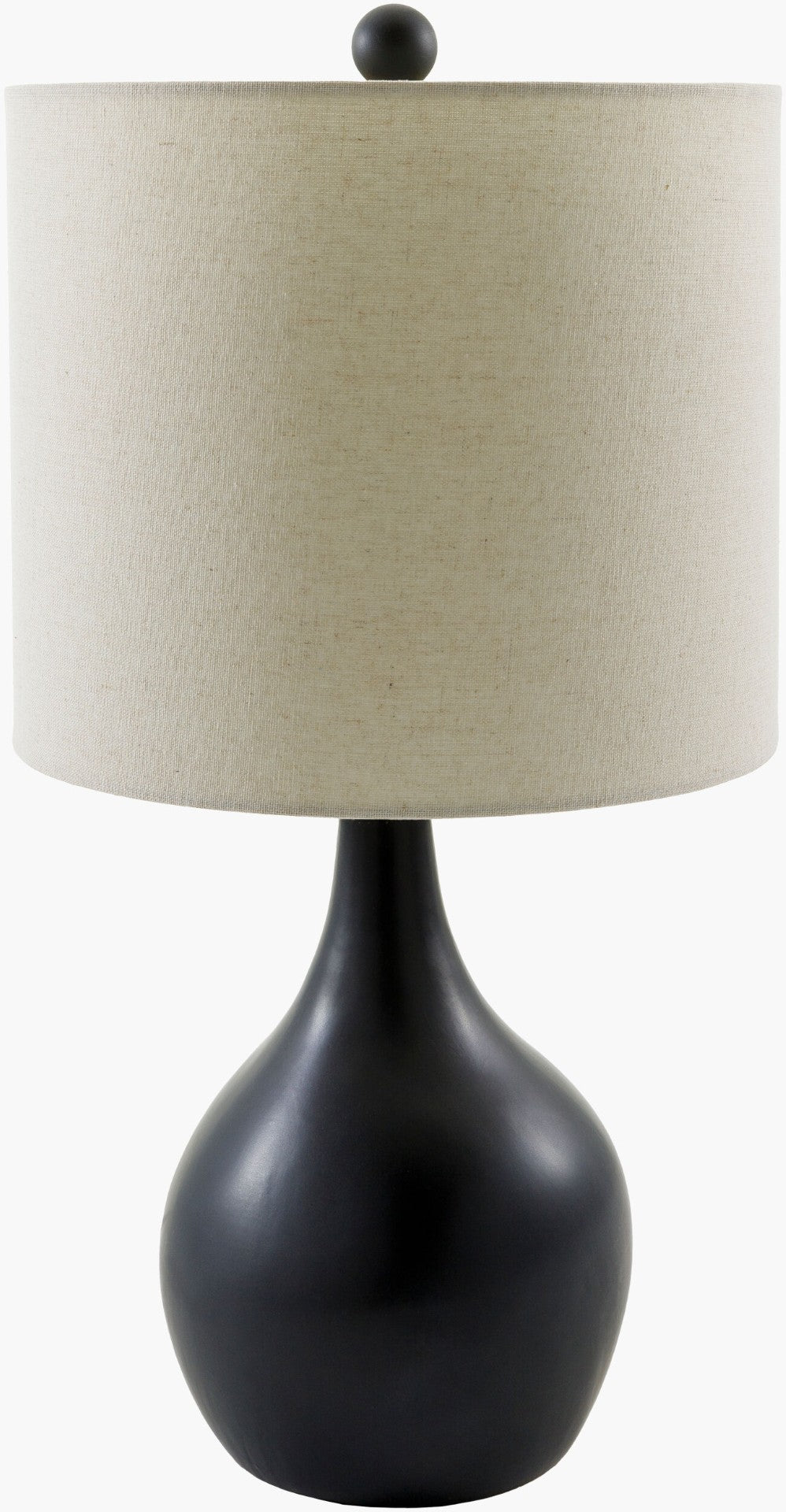 Livabliss Enoki Ceramic Table Lamp with Linen Shade Warm Diffused Glow for Cottage Bedside ENK-001