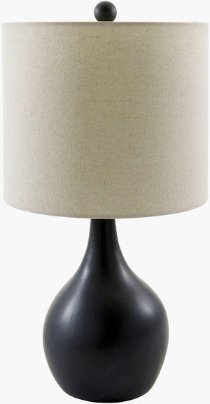 Livabliss Enoki Ceramic Table Lamp with Linen Shade Warm Diffused Glow for Cottage Bedside ENK-001