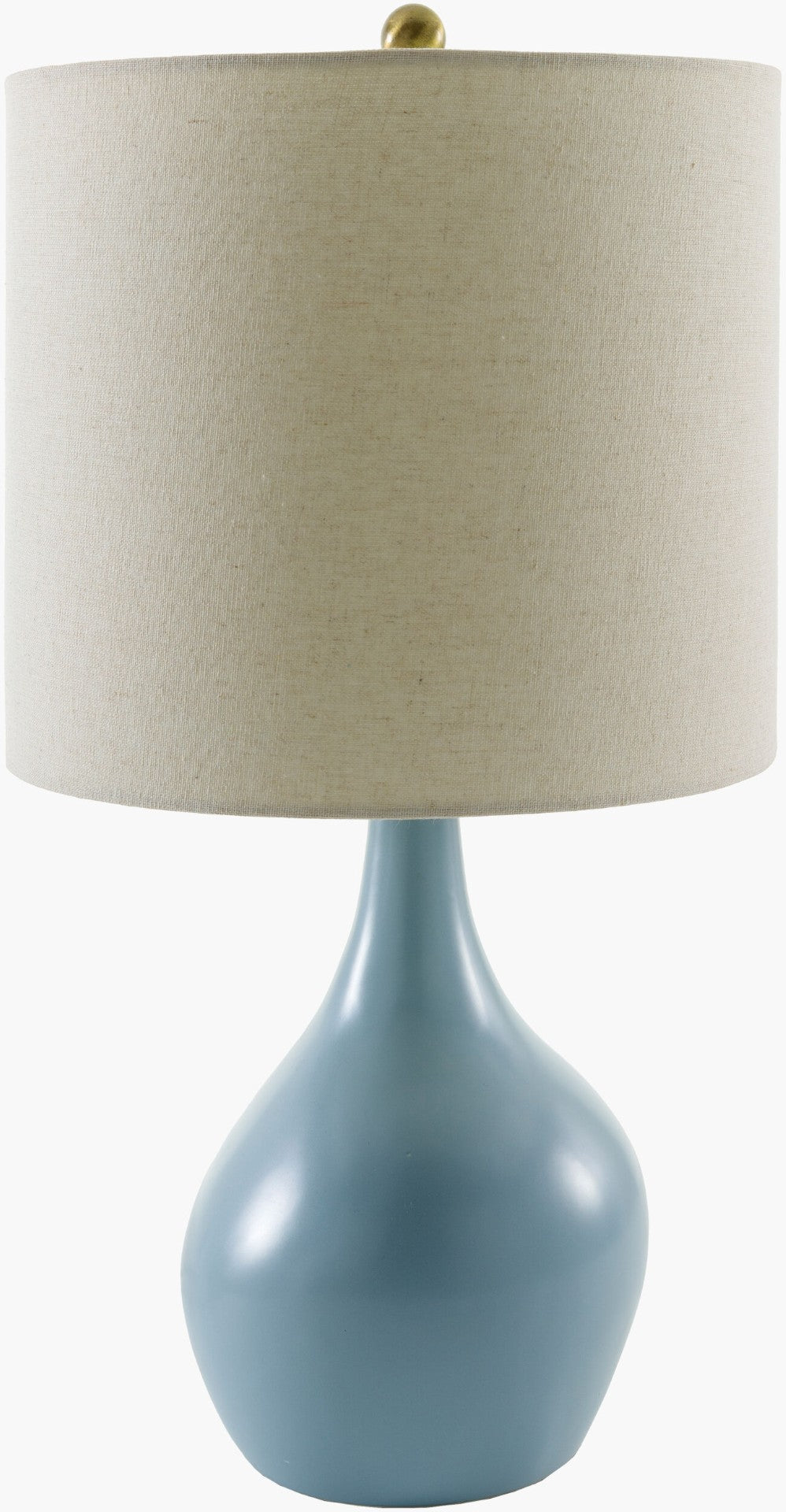 Livabliss Enoki Ceramic Table Lamp with Dual Linen Shade for Farmhouse Cottage Bedside Decor ENK-002