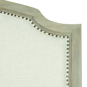 Bernhardt Bernhardt Santa Barbara Queen Panel Bed — Sandstone Wire‑Brushed Oak Veneer, Upholstered Panels & Nailheadtrim K1117