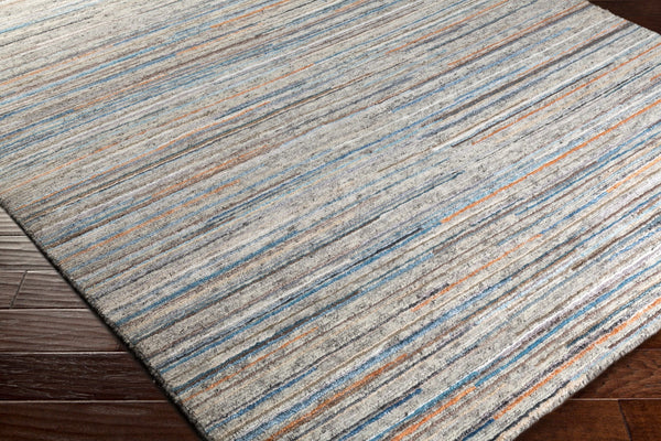 Surya Enlightenment Handmade 2' X 3' Scandinavian Style Rug - Luxurious Viscose & Wool For Comfort Light Gray Wool,Viscose Enl1000-23