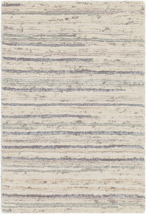 Surya Enlightenment Handmade 2' X 3' Scandinavian Style Rug - Luxurious Viscose & Wool For Comfort Beige Wool,Viscose Enl1002-23