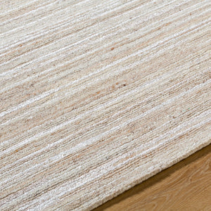 Surya Enlightenment Handmade 2' X 3' Scandinavian Style Rug - Luxurious Viscose & Wool For Comfort Beige Wool,Viscose Enl1003-23